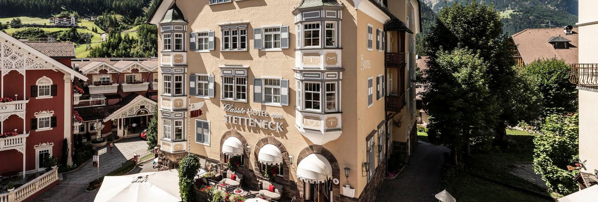 Exterior of Hotel am Stetteneck, Dolomites, South Tyrol (c) Photo Hannes Niederkofler