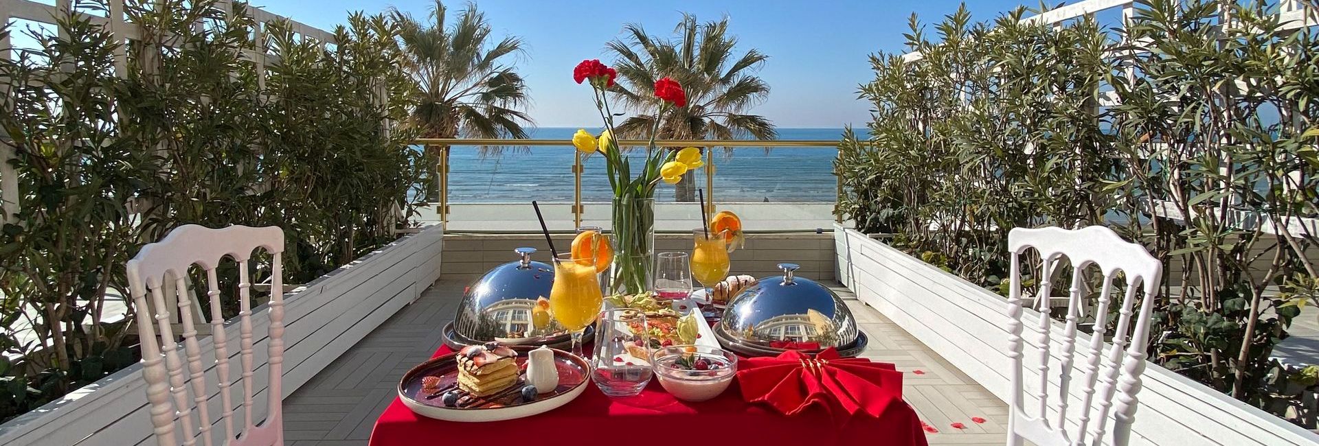 Fine dining with sea view at Adriatik Hotel in Durres, Albania
