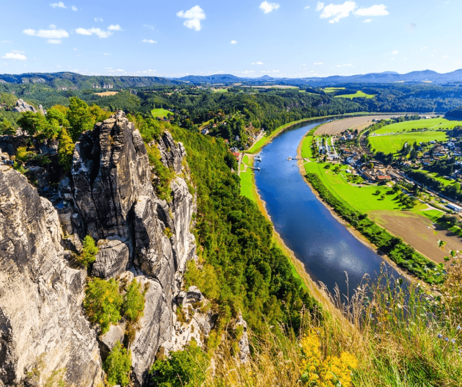 Elbe River and surrounding areas