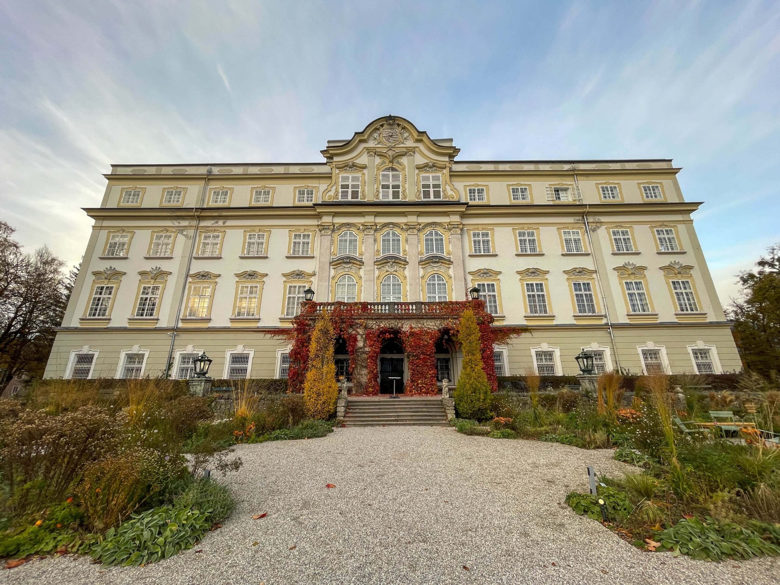 Hotel Schloss Leopoldskron in Salzburg in autumn