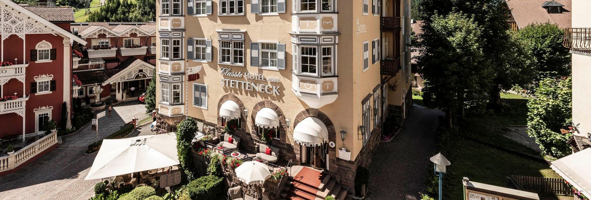 Exterior of Hotel am Stetteneck, Dolomites, South Tyrol (c) Photo Hannes Niederkofler